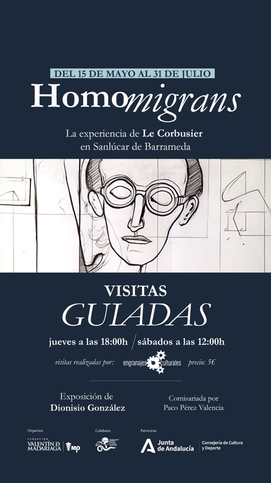 Visitas guiadas a la exposición temporal Homo Migrans: La Experiencia de Le Corbusier en Sanlúcar de Barrameda Fundación Valentín de Madariaga